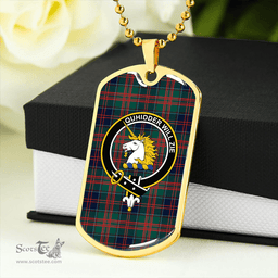 ScottishPlaid Stewart of Appin Hunting Modern Clan Tartan Dog Tag Necklace - Crest Classic Scottish Plaid Tartan Plaid