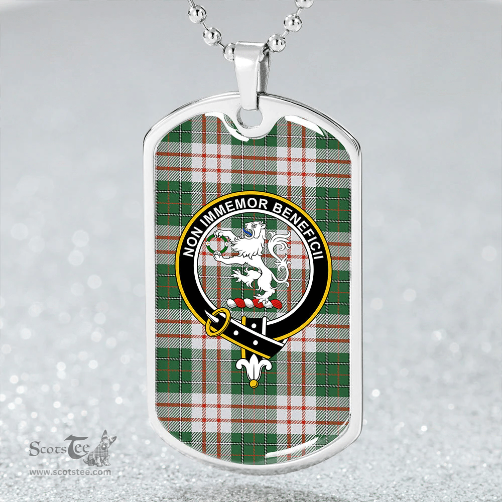ScottishPlaid MacDiarmid Dress Ancient Clan Tartan Dog Tag Necklace - Crest Classic Scottish Plaid Tartan Plaid