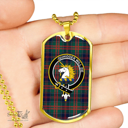 ScottishPlaid Stewart of Appin Hunting Modern Clan Tartan Dog Tag Necklace - Crest Classic Scottish Plaid Tartan Plaid