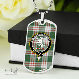 ScottishPlaid MacDiarmid Dress Ancient Clan Tartan Dog Tag Necklace - Crest Classic Scottish Plaid Tartan Plaid