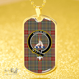 ScottishPlaid Muirhead Hunting Modern Clan Tartan Dog Tag Necklace - Crest Classic Scottish Plaid Tartan Plaid
