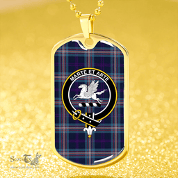 ScottishPlaid Nevoy Clan Tartan Dog Tag Necklace - Crest Classic Scottish Plaid Tartan Plaid