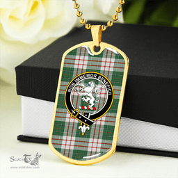 ScottishPlaid MacDiarmid Dress Ancient Clan Tartan Dog Tag Necklace - Crest Classic Scottish Plaid Tartan Plaid