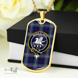 ScottishPlaid Nevoy Clan Tartan Dog Tag Necklace - Crest Classic Scottish Plaid Tartan Plaid
