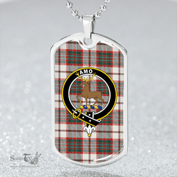 ScottishPlaid Scott Dress Modern Clan Tartan Dog Tag Necklace - Crest Classic Scottish Plaid Tartan Plaid