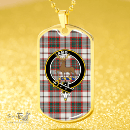 ScottishPlaid Scott Dress Modern Clan Tartan Dog Tag Necklace - Crest Classic Scottish Plaid Tartan Plaid