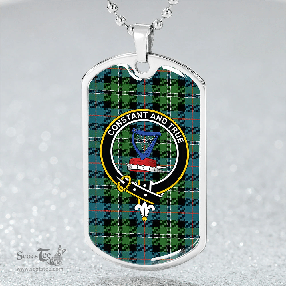ScottishPlaid Rose Hunting Ancient Clan Tartan Dog Tag Necklace - Crest Classic Scottish Plaid Tartan Plaid