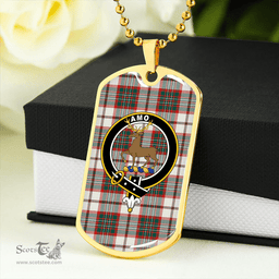 ScottishPlaid Scott Dress Modern Clan Tartan Dog Tag Necklace - Crest Classic Scottish Plaid Tartan Plaid