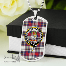 ScottishPlaid Walker Dress Modern Clan Tartan Dog Tag Necklace - Crest Classic Scottish Plaid Tartan Plaid