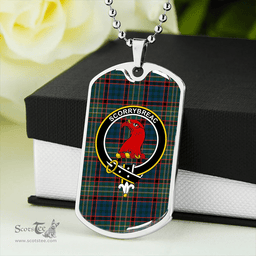 ScottishPlaid MacNicol Hunting Modern Clan Tartan Dog Tag Necklace - Crest Classic Scottish Plaid Tartan Plaid