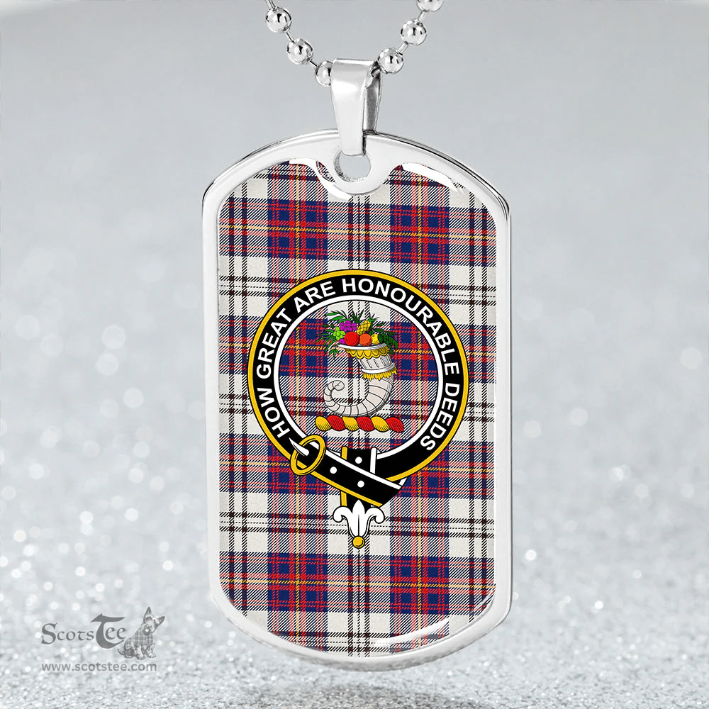 ScottishPlaid Walker Dress Modern Clan Tartan Dog Tag Necklace - Crest Classic Scottish Plaid Tartan Plaid