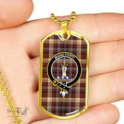 ScottishPlaid MacKay of Strathnaver Modern Clan Tartan Dog Tag Necklace - Crest Classic Scottish Plaid Tartan Plaid