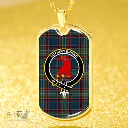 ScottishPlaid MacNicol Hunting Modern Clan Tartan Dog Tag Necklace - Crest Classic Scottish Plaid Tartan Plaid