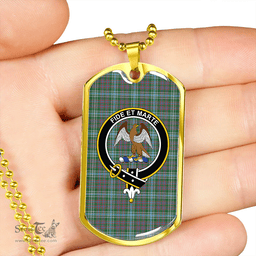 ScottishPlaid Ralston US Modern Clan Tartan Dog Tag Necklace - Crest Classic Scottish Plaid Tartan Plaid