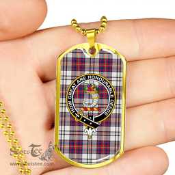 ScottishPlaid Walker Dress Modern Clan Tartan Dog Tag Necklace - Crest Classic Scottish Plaid Tartan Plaid