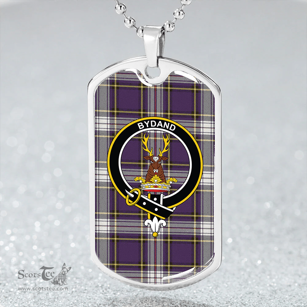 ScottishPlaid Maver Dress Weathered Clan Tartan Dog Tag Necklace - Crest Classic Scottish Plaid Tartan Plaid