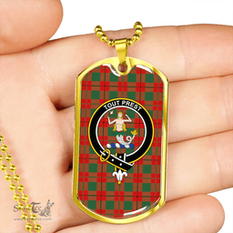ScottishPlaid Murray Hose Modern Clan Tartan Dog Tag Necklace - Crest Classic Scottish Plaid Tartan Plaid