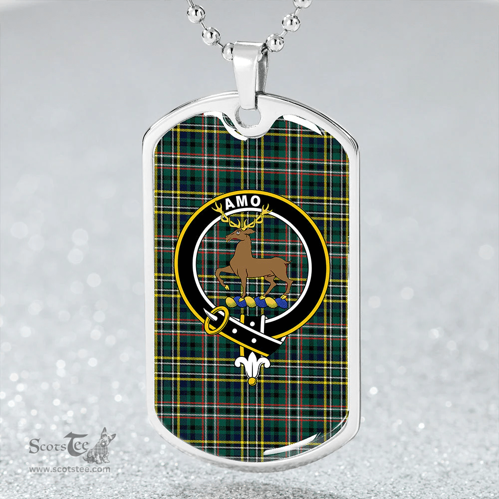 ScottishPlaid Scott Green Modern Clan Tartan Dog Tag Necklace - Crest Classic Scottish Plaid Tartan Plaid
