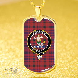 ScottishPlaid Murray Blair sample Weathered Clan Tartan Dog Tag Necklace - Crest Classic Scottish Plaid Tartan Plaid