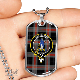 ScottishPlaid Montgomery Colin Ancient Clan Tartan Dog Tag Necklace - Crest Classic Scottish Plaid Tartan Plaid
