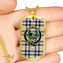 ScottishPlaid MacLaren Dress Modern Clan Tartan Dog Tag Necklace - Crest Classic Scottish Plaid Tartan Plaid