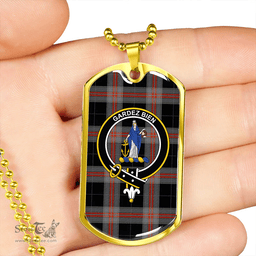 ScottishPlaid Montgomery Colin Ancient Clan Tartan Dog Tag Necklace - Crest Classic Scottish Plaid Tartan Plaid