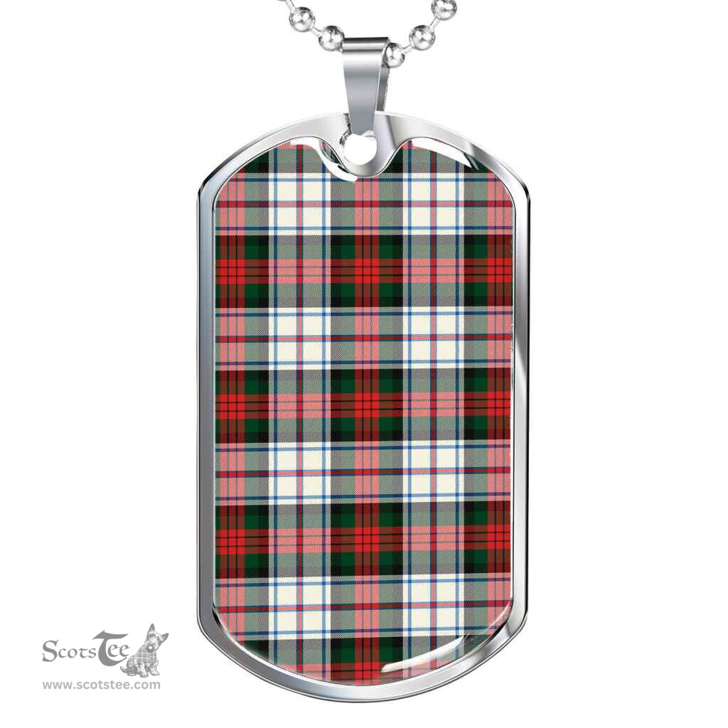 Scottish MacDuff Dress Modern Clan Tartan Dog Tag Necklace - Classic Scottish Plaid Tartan Plaid