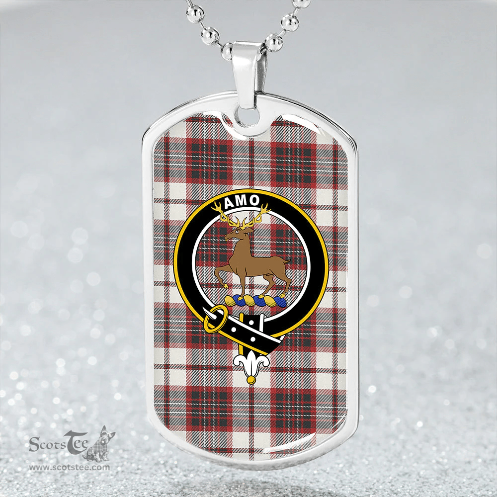ScottishPlaid Scott Dress Weathered Clan Tartan Dog Tag Necklace - Crest Classic Scottish Plaid Tartan Plaid