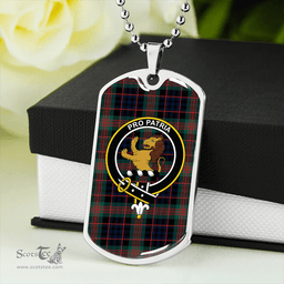 ScottishPlaid Newlands (Walker Newlands) Modern Clan Tartan Dog Tag Necklace - Crest Classic Scottish Plaid Tartan Plaid