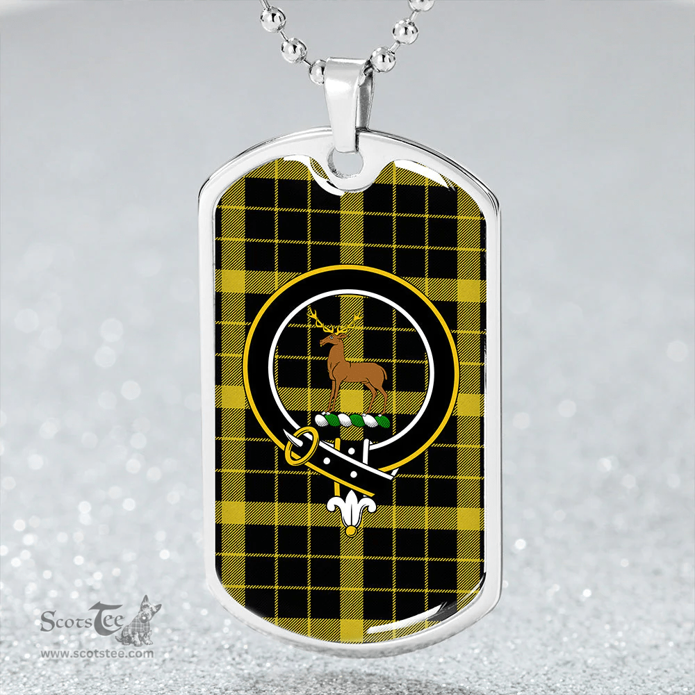 ScottishPlaid Raeburn Modern Clan Tartan Dog Tag Necklace - Crest Classic Scottish Plaid Tartan Plaid