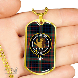 ScottishPlaid Newlands (Walker Newlands) Modern Clan Tartan Dog Tag Necklace - Crest Classic Scottish Plaid Tartan Plaid