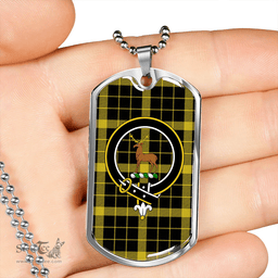 ScottishPlaid Raeburn Modern Clan Tartan Dog Tag Necklace - Crest Classic Scottish Plaid Tartan Plaid
