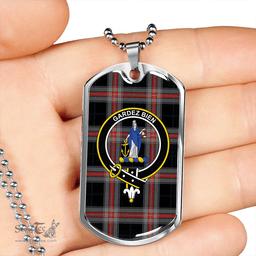 ScottishPlaid Montgomery Colin Modern Clan Tartan Dog Tag Necklace - Crest Classic Scottish Plaid Tartan Plaid