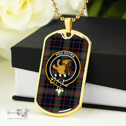 ScottishPlaid Newlands (Walker Newlands) Modern Clan Tartan Dog Tag Necklace - Crest Classic Scottish Plaid Tartan Plaid