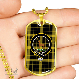 ScottishPlaid Raeburn Modern Clan Tartan Dog Tag Necklace - Crest Classic Scottish Plaid Tartan Plaid