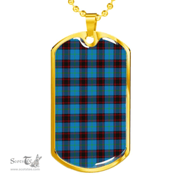 Scottish Home Ancient Clan Tartan Dog Tag Necklace - Classic Scottish Plaid Tartan Plaid