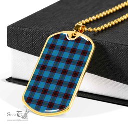 Scottish Home Ancient Clan Tartan Dog Tag Necklace - Classic Scottish Plaid Tartan Plaid