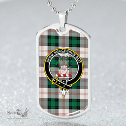 ScottishPlaid Ross Hunting Dress Dance Clan Tartan Dog Tag Necklace - Crest Classic Scottish Plaid Tartan Plaid