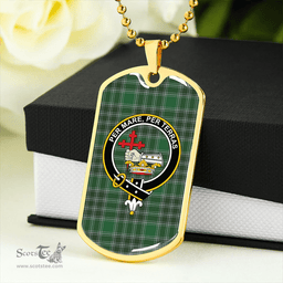 ScottishPlaid MacDonald of the Isles Hunting #2 (Donald of the Isles Hunting #2) Modern Clan Tartan Dog Tag Necklace - Crest Classic Scottish Plaid Tartan Plaid
