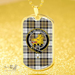 ScottishPlaid MacKellar Dress Ancient Clan Tartan Dog Tag Necklace - Crest Classic Scottish Plaid Tartan Plaid