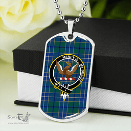 ScottishPlaid Wishart Hunting Modern Clan Tartan Dog Tag Necklace - Crest Classic Scottish Plaid Tartan Plaid