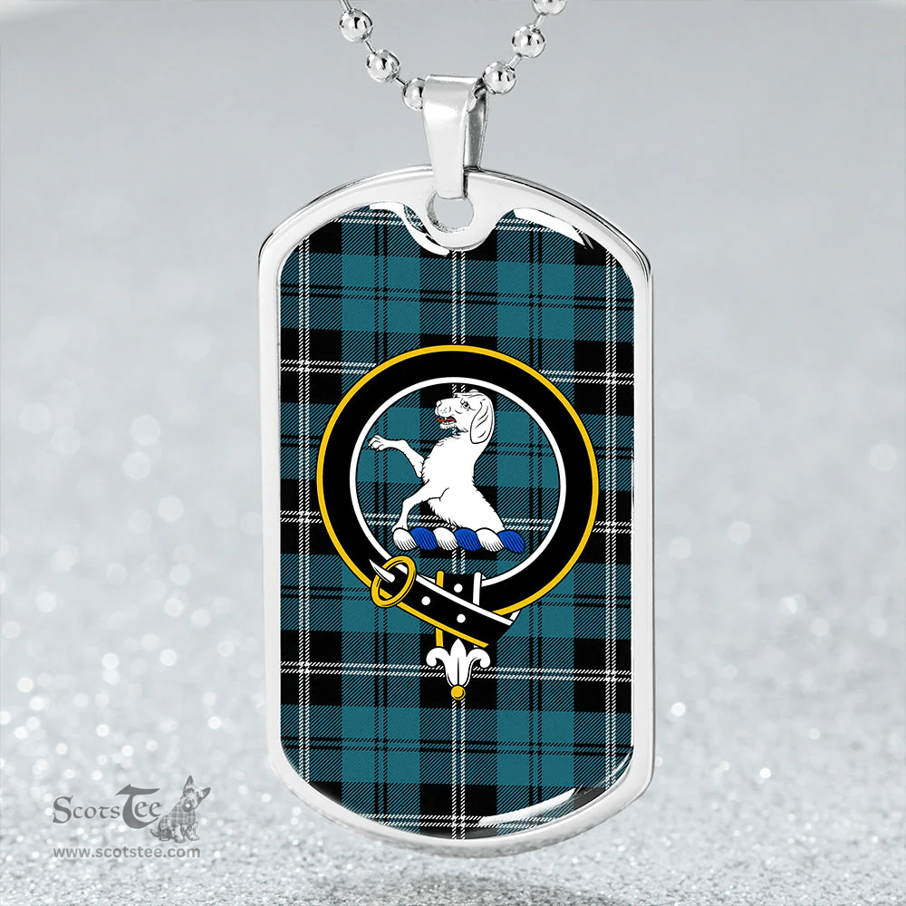 ScottishPlaid Swan Ancient Clan Tartan Dog Tag Necklace - Crest Classic Scottish Plaid Tartan Plaid