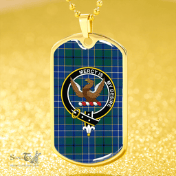 ScottishPlaid Wishart Hunting Modern Clan Tartan Dog Tag Necklace - Crest Classic Scottish Plaid Tartan Plaid