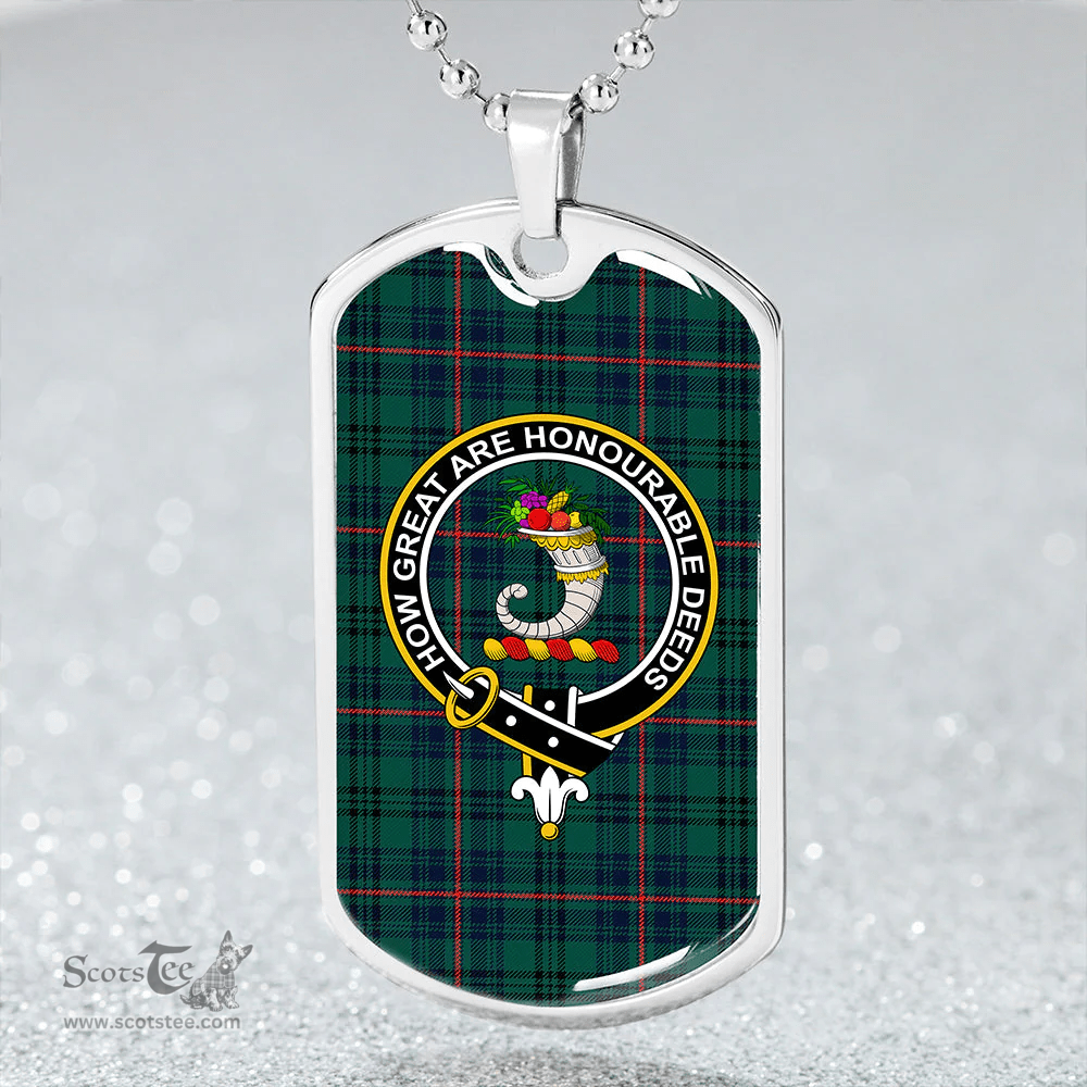 ScottishPlaid Walker Hunting Modern Clan Tartan Dog Tag Necklace - Crest Classic Scottish Plaid Tartan Plaid