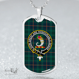 ScottishPlaid Walker Hunting Modern Clan Tartan Dog Tag Necklace - Crest Classic Scottish Plaid Tartan Plaid