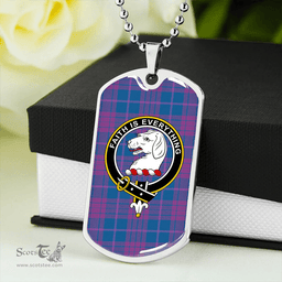 ScottishPlaid Robinson Dress #2 (Robins Dress #2) Ancient Clan Tartan Dog Tag Necklace - Crest Classic Scottish Plaid Tartan Plaid