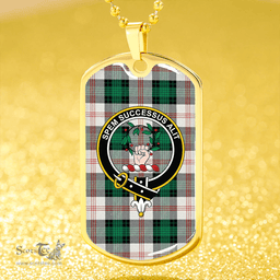 ScottishPlaid Ross Hunting Dress Dance Clan Tartan Dog Tag Necklace - Crest Classic Scottish Plaid Tartan Plaid