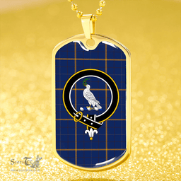 ScottishPlaid Pearson Modern Clan Tartan Dog Tag Necklace - Crest Classic Scottish Plaid Tartan Plaid