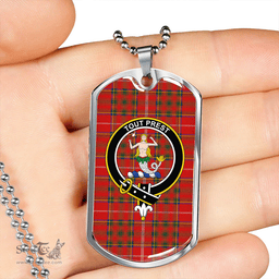 ScottishPlaid Murray Plaid Artifact Modern Clan Tartan Dog Tag Necklace - Crest Classic Scottish Plaid Tartan Plaid