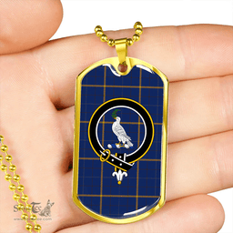 ScottishPlaid Pearson Modern Clan Tartan Dog Tag Necklace - Crest Classic Scottish Plaid Tartan Plaid